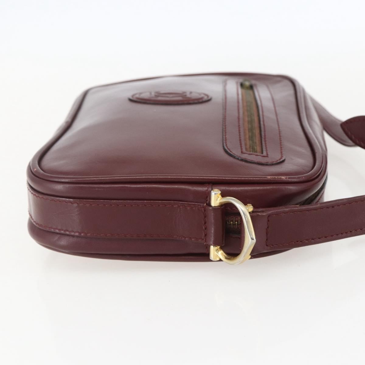 cartier Must de Cartier Shoulder Bag Leather, BURGUNDY, LEATHER, Shoulder bag