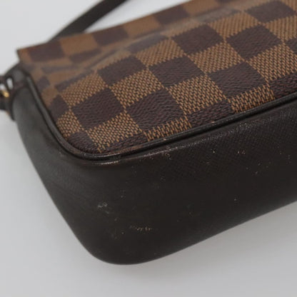 Louis Vuitton Trousse Make Up Bag Damier, BROWN, CANVAS, Clutche & pouche