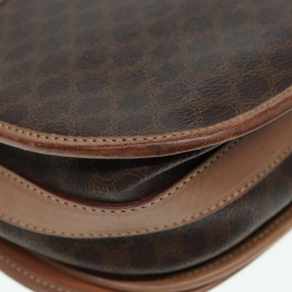 Celine Macadam Shoulder Bag PVC Leather, BROWN, CANVAS, Shoulder bag