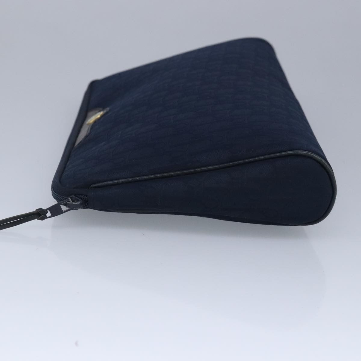 Christian Dior Vintage Trotter Pouch Canvas, NAVY, CANVAS, Clutche & pouche