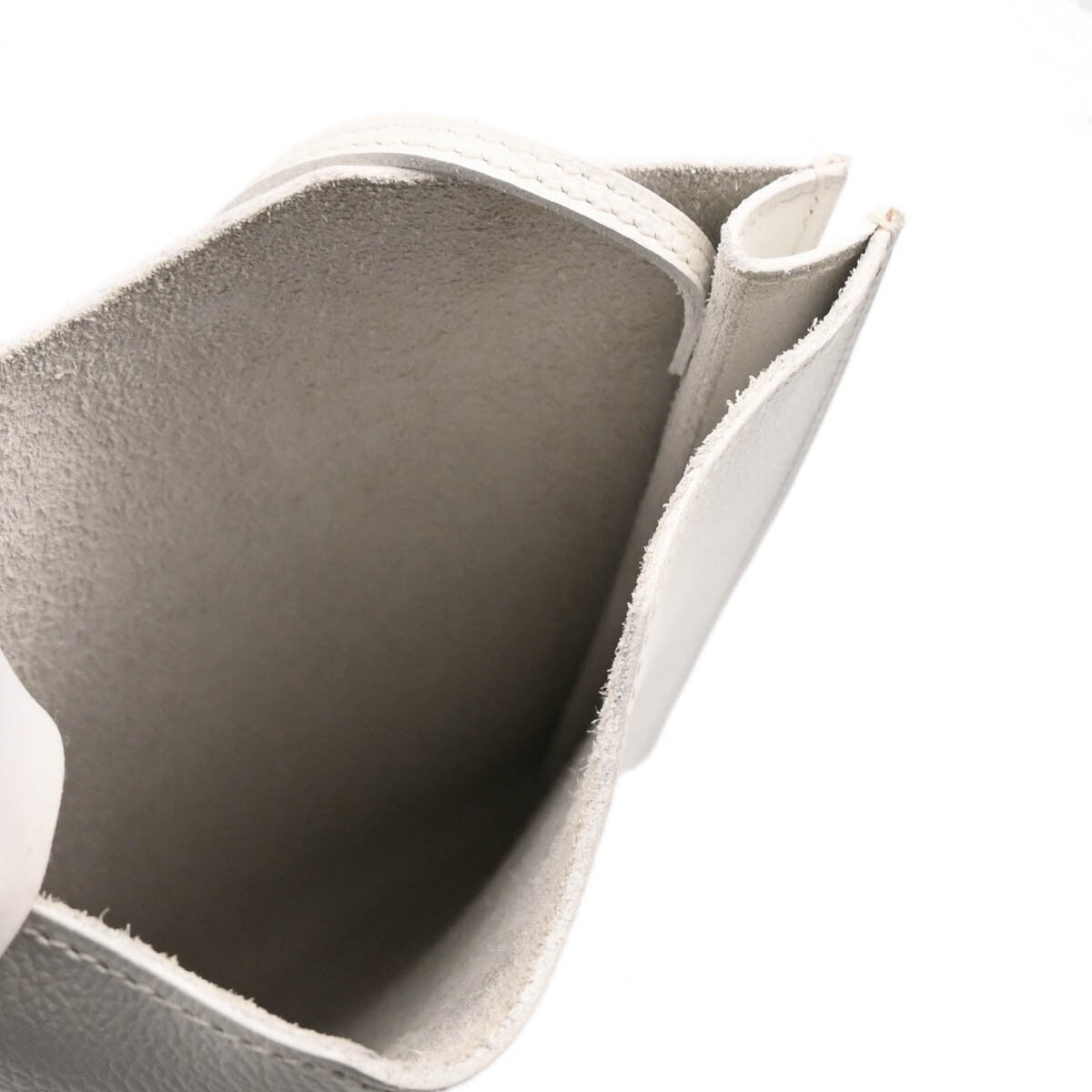 Hermes Onimaitou Handbag Leather, WHITE, LEATHER, Shoulder bag