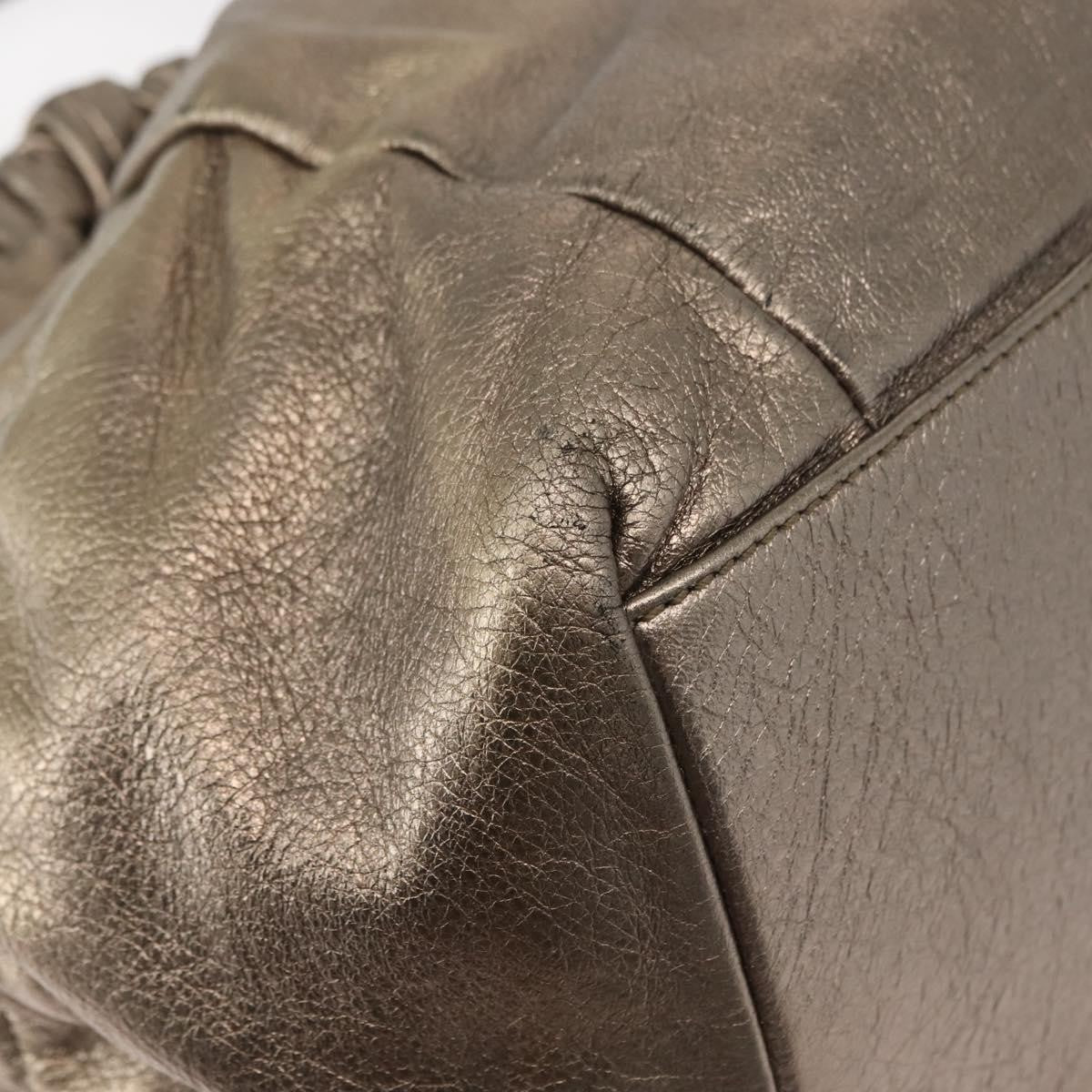 Salvatore Ferragamo Vala Shoulder Bag Leather, GOLD, LEATHER, Shoulder bag