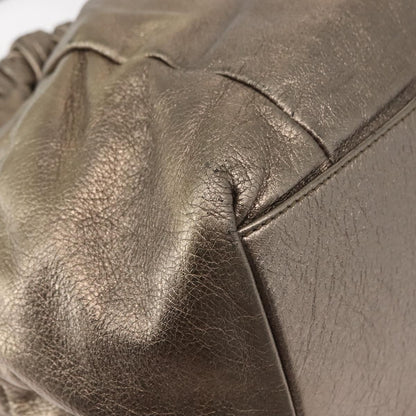 Salvatore Ferragamo Vala Shoulder Bag Leather, GOLD, LEATHER, Shoulder bag