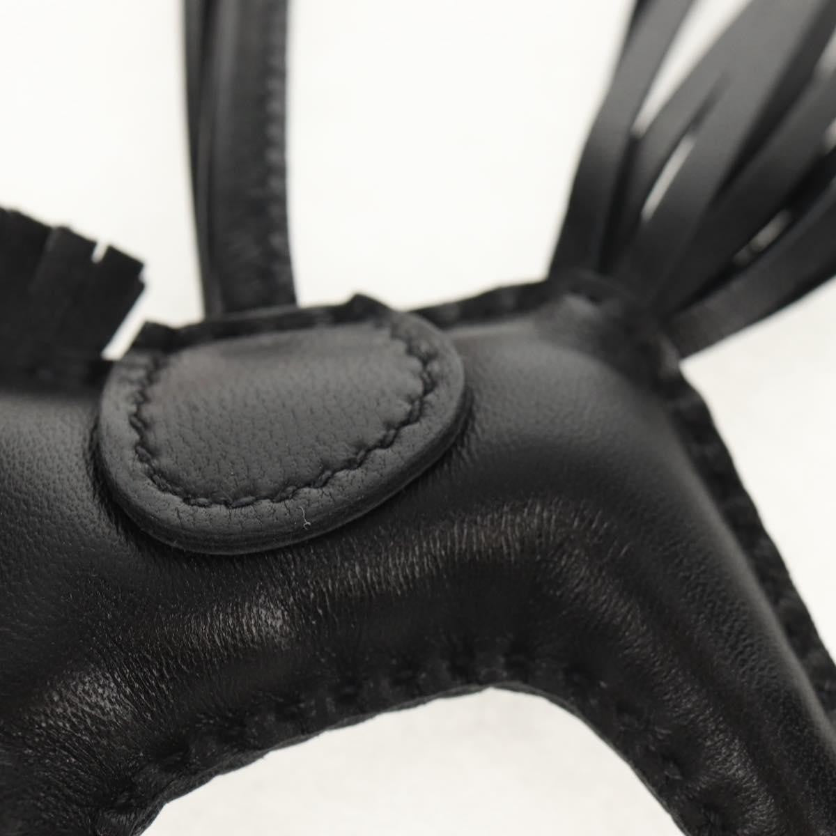 Hermes So Black GriGri Rodeo Bag Charm Leather, BLACK, LEATHER, Charms and Keychains