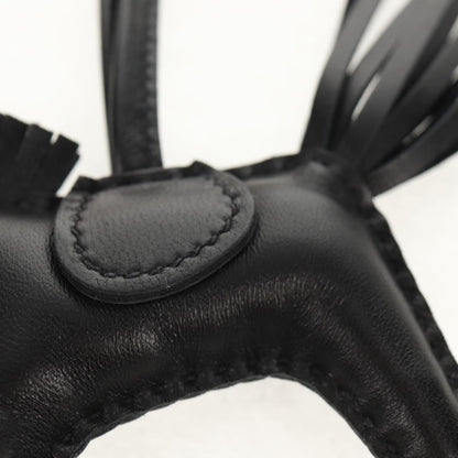 Hermes So Black GriGri Rodeo Bag Charm Leather, BLACK, LEATHER, Charms and Keychains