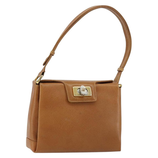 Gucci Vintage Shoulder Bag Leather, BROWN, LEATHER, Shoulder bag