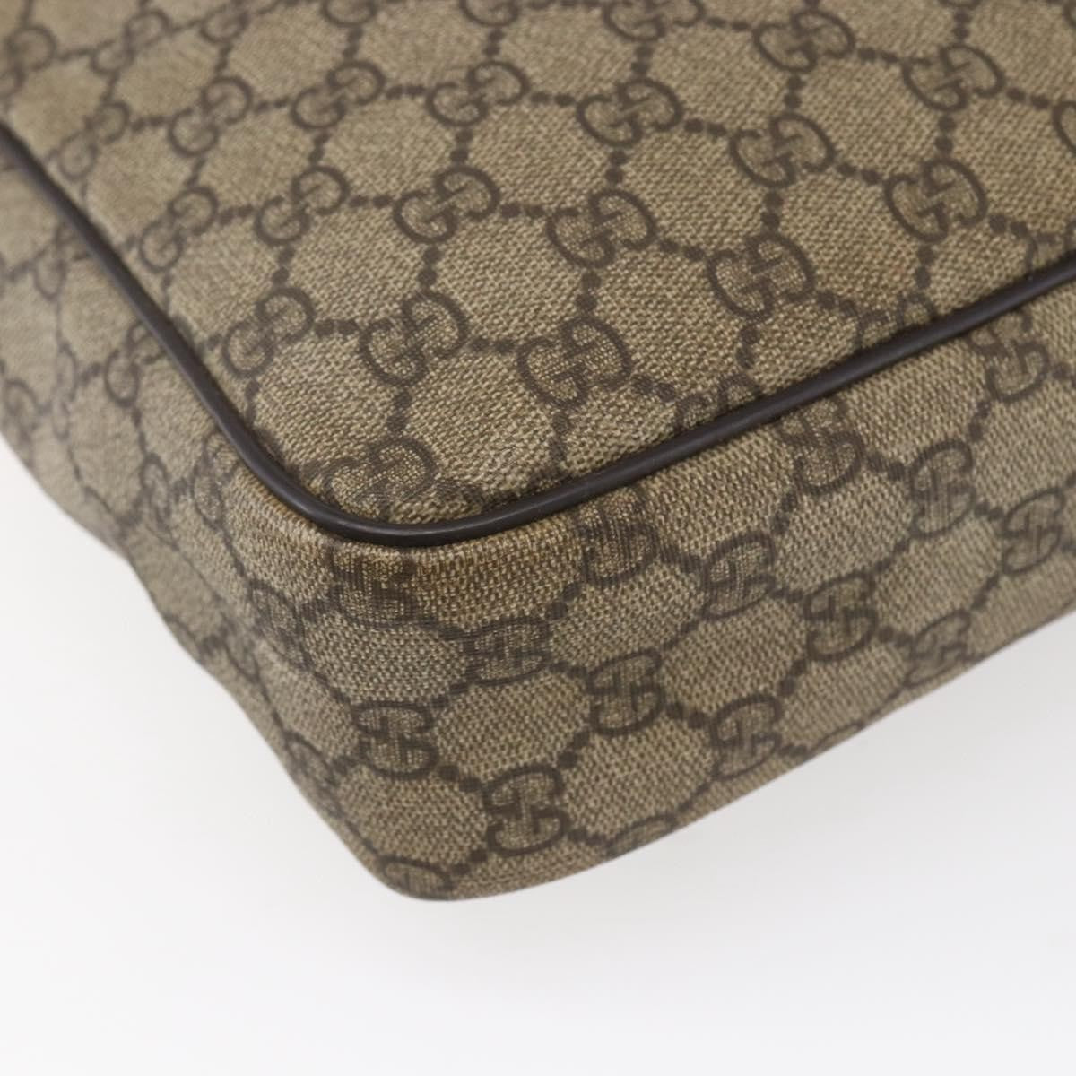 Gucci Front Zip Messenger GG Coated Canvas, BROWN, CANVAS, Shoulder bag