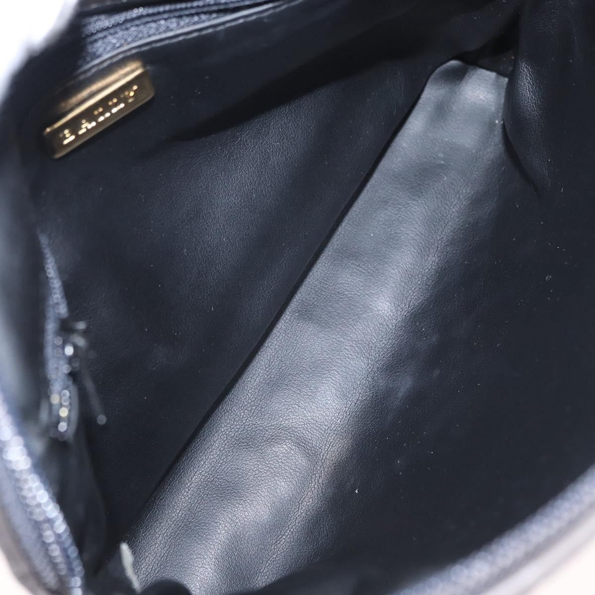 Bally Vintage Chain Shoulder Bag Quilted Leather, GRAY, LEATHER, Shoulder bag