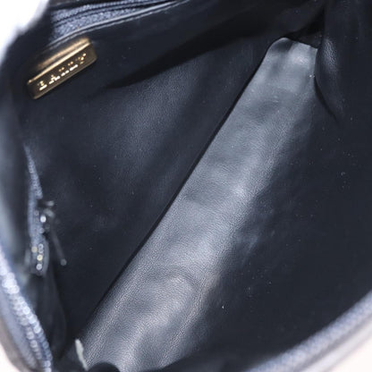 Bally Vintage Chain Shoulder Bag Quilted Leather, GRAY, LEATHER, Shoulder bag