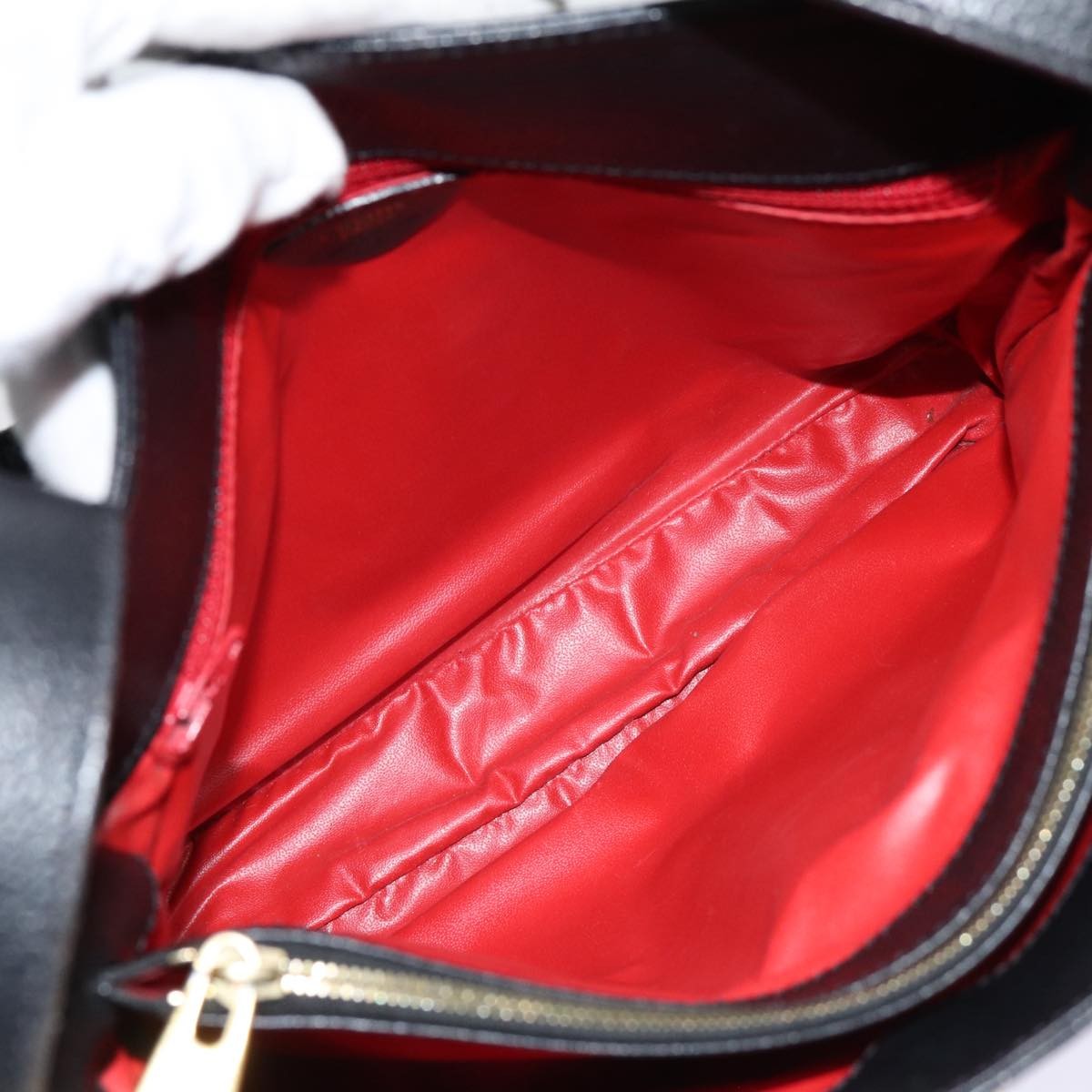 Celine Shoulder Bag Leather, BLACK, LEATHER, Shoulder bag