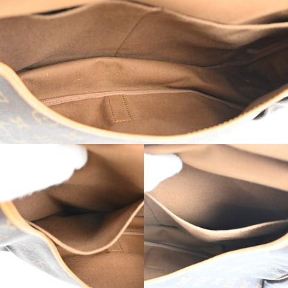 Louis Vuitton Saumur Handbag Monogram Canvas, BROWN, LEATHER, Shoulder bag