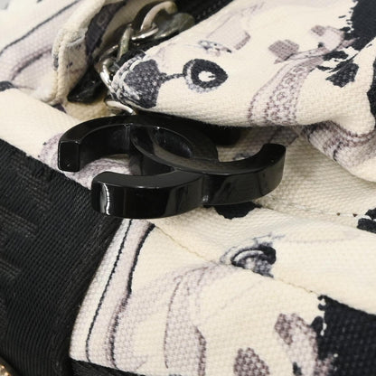 Chanel Airlines Shoulder Bag Canvas, WHITE, CANVAS, Shoulder bag