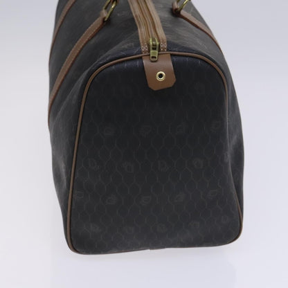 Christian Dior Vintage Honeycomb Handbag Canvas Leather, BLACK, CANVAS, Handbag