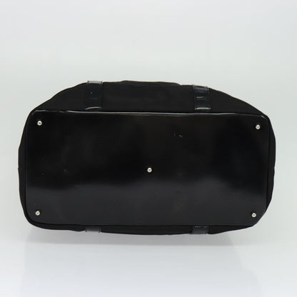 Gucci Vintage Bamboo Handle Tote Nylon, BLACK, NYLON, Tote bag