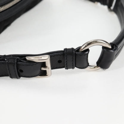 Prada Vintage Front Pocket Shoulder Bag Nylon, BLACK, NYLON, Shoulder bag