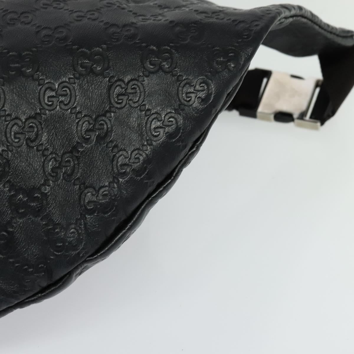 Gucci Waist Bag Guccissima Leather, BLACK, LEATHER, Clutche & pouche