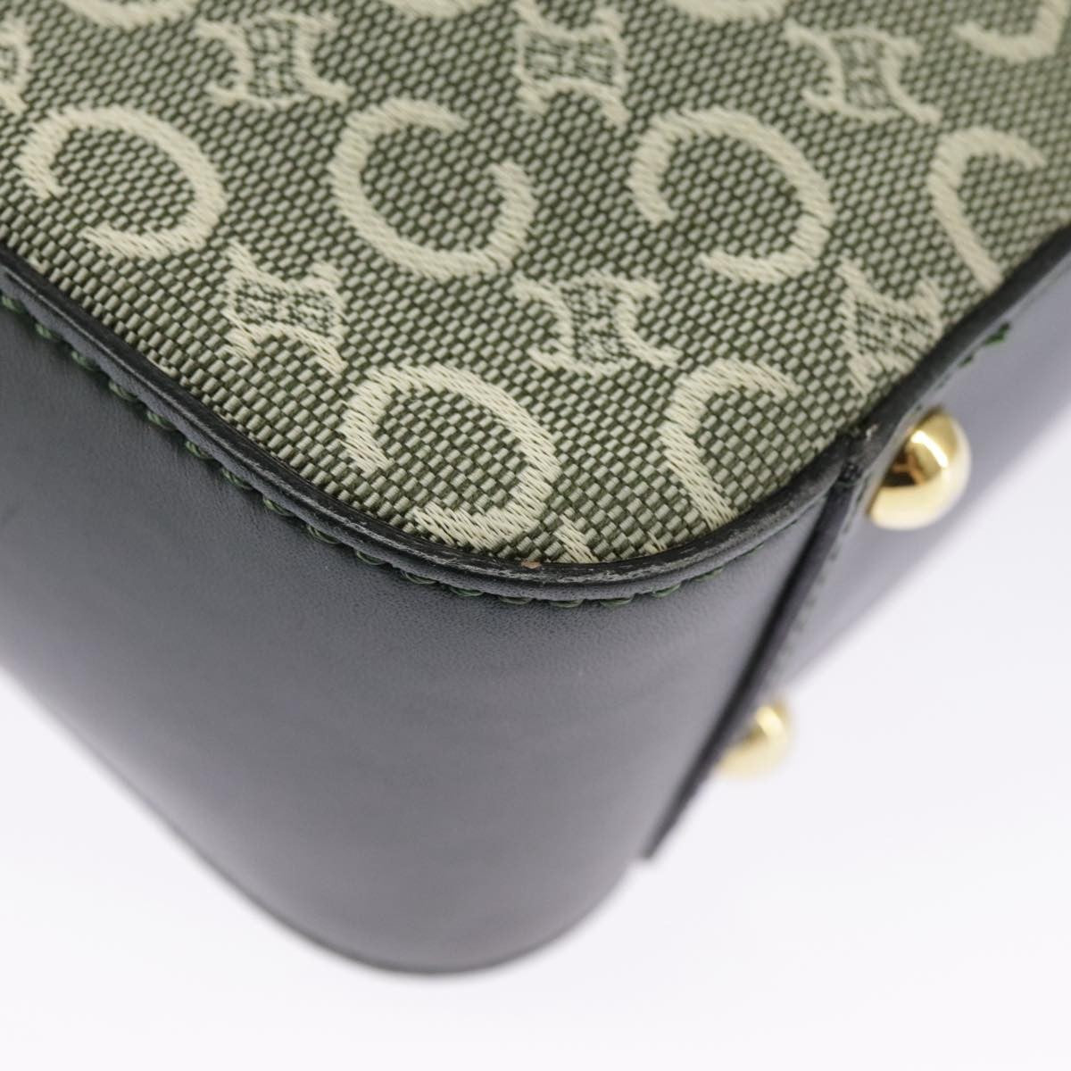Celine C Macadam Handbag Canvas, Gray, Canvas, Handbag