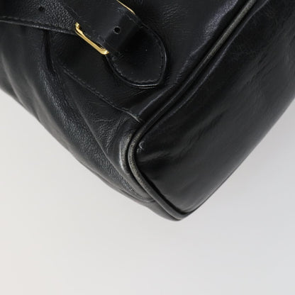 Gucci Vintage Bamboo Backpack Leather, BLACK, LEATHER, Backpack