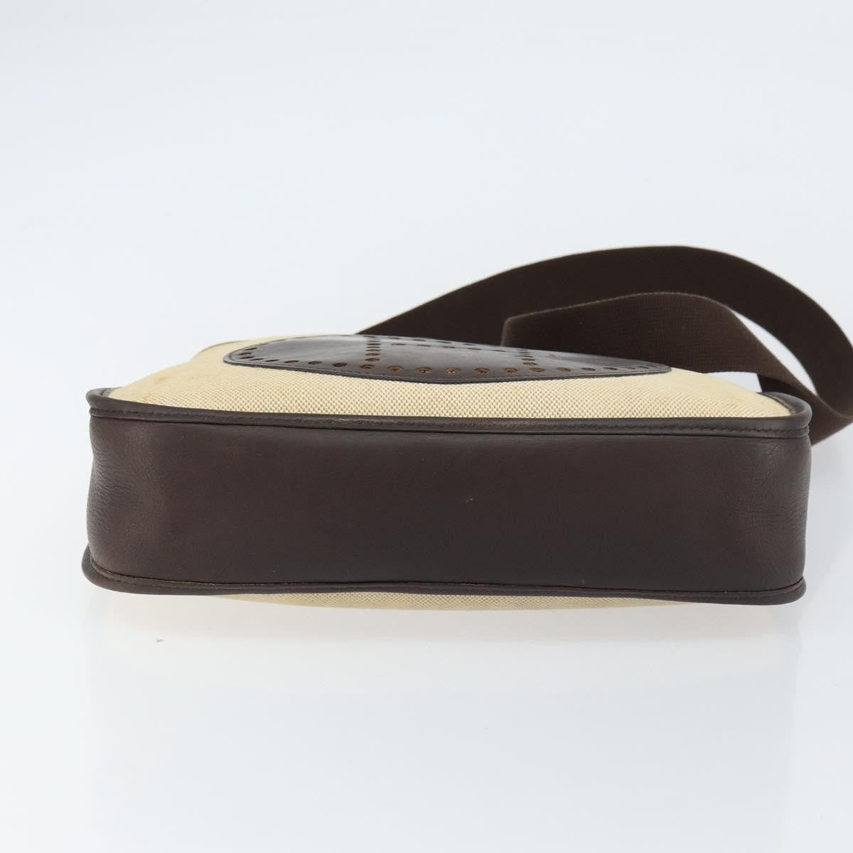 Hermes Evelyne Bag Gen III Toile and Leather, BEIGE, CANVAS, Shoulder bag