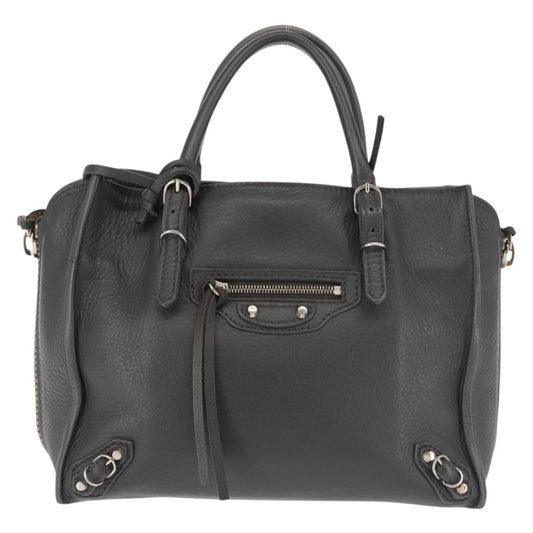 Balenciaga Papier A4 Zip Around Classic Studs Bag Leather, GRAY, LEATHER, Handbag