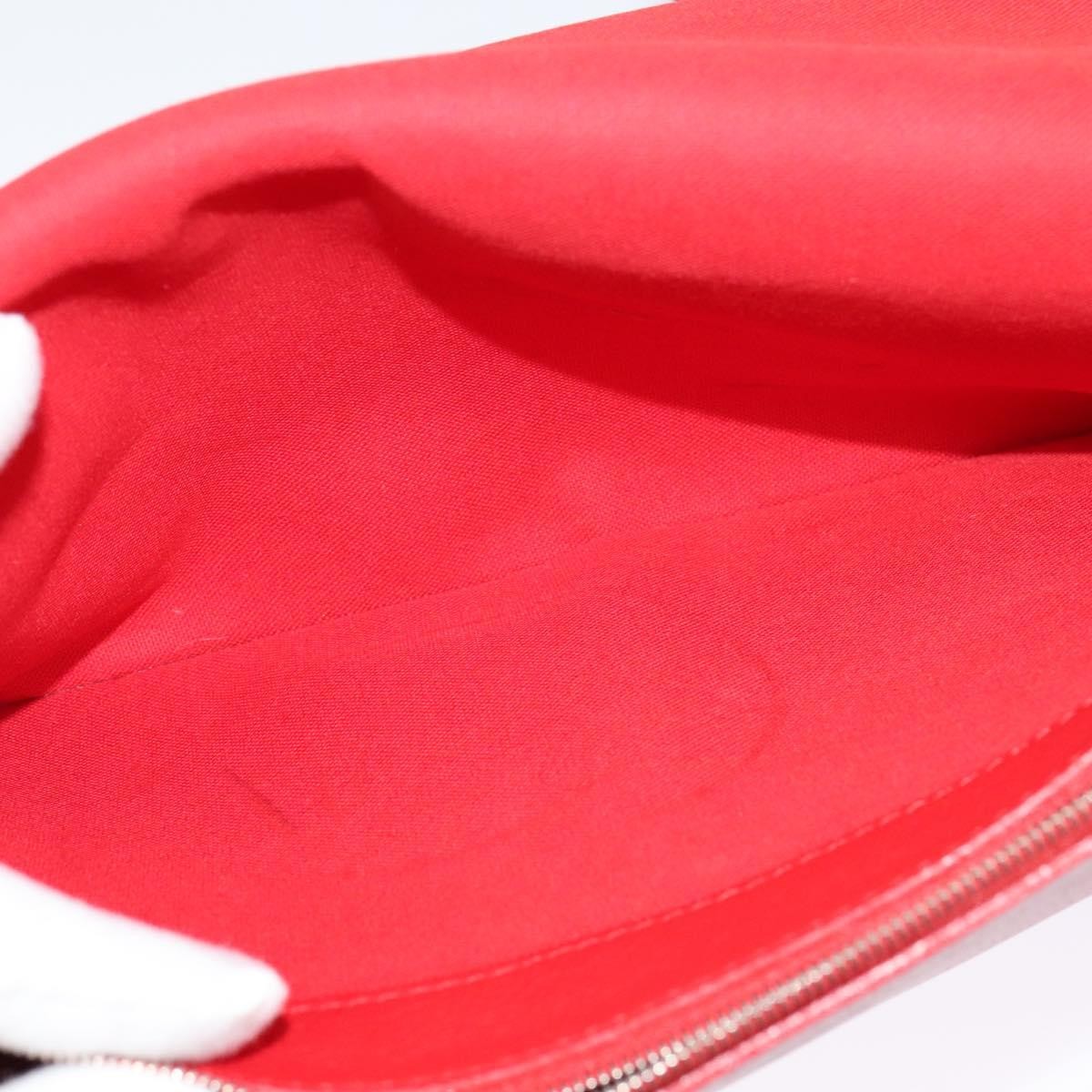 Louis Vuitton Essential Cuir Boheme Handbag Leather, RED, LEATHER, Shoulder bag