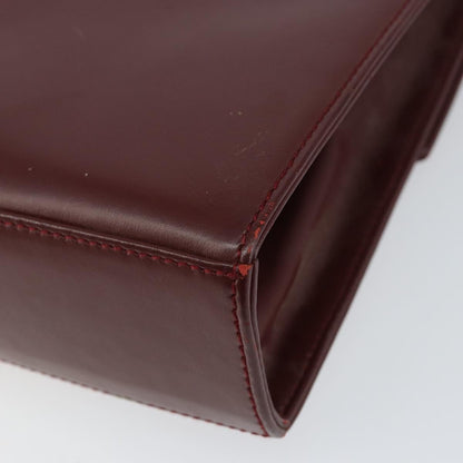 Salvatore Ferragamo Vintage Gancini Chain Shoulder Bag Leather, BURGUNDY, LEATHER, Shoulder bag