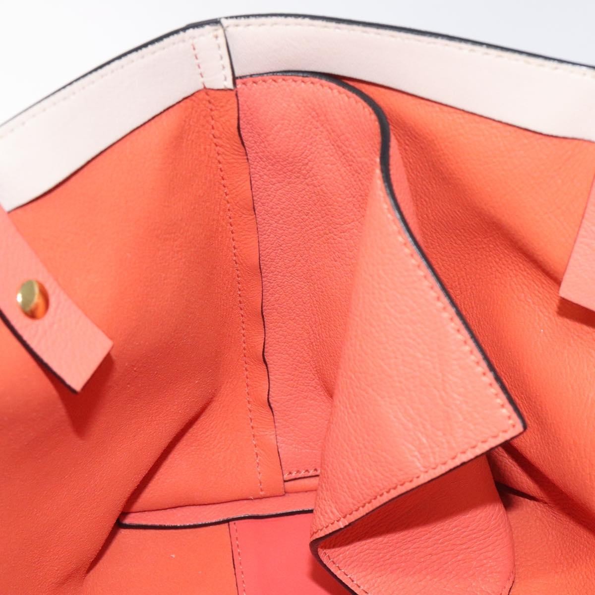 Chloe Dilan Tote Leather, ORANGE, LEATHER, Tote bag