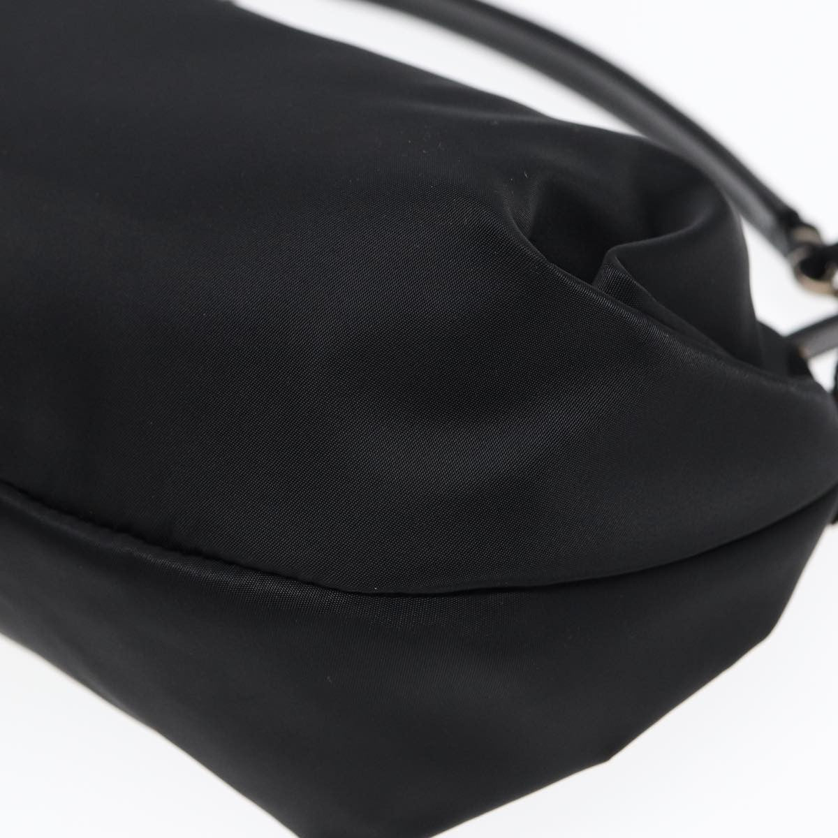 Salvatore Ferragamo Vintage Chain Shoulder Bag Nylon, BLACK, NYLON, Shoulder bag