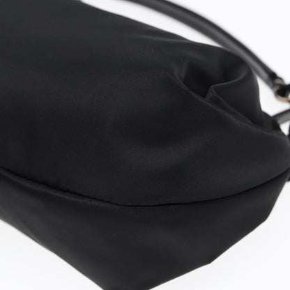 Salvatore Ferragamo Vintage Chain Shoulder Bag Nylon, BLACK, NYLON, Shoulder bag