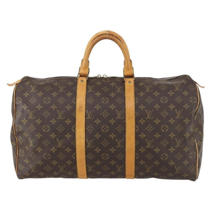 Louis Vuitton Keepall Bag Monogram Canvas, BROWN, CANVAS, Travel bag