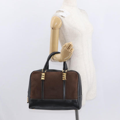 Loewe Velazquez Tote bag suede and leather, BROWN, SUEDE, Handbag