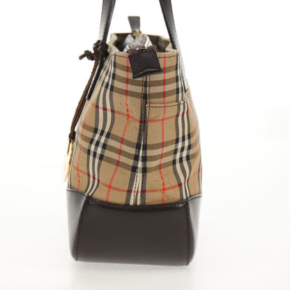 Burberry Nova Check Handbag Nova Check Canvas and leather, BEIGE, CANVAS, Handbag