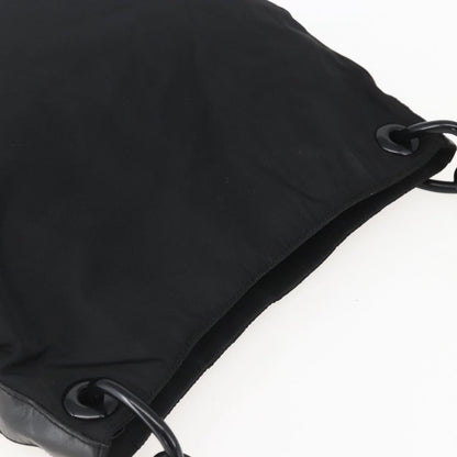 Prada Chain Shoulder Bag Tessuto, BLACK, NYLON, Shoulder bag