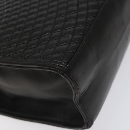 Bally Vintage Handbag Quilted Leather, BLACK, LEATHER, Handbag