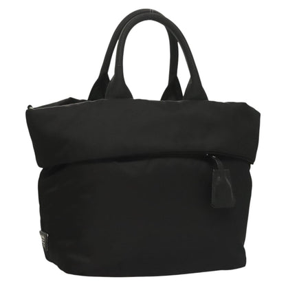 Prada Convertible Double Tote Tessuto, BLACK, NYLON, Handbag