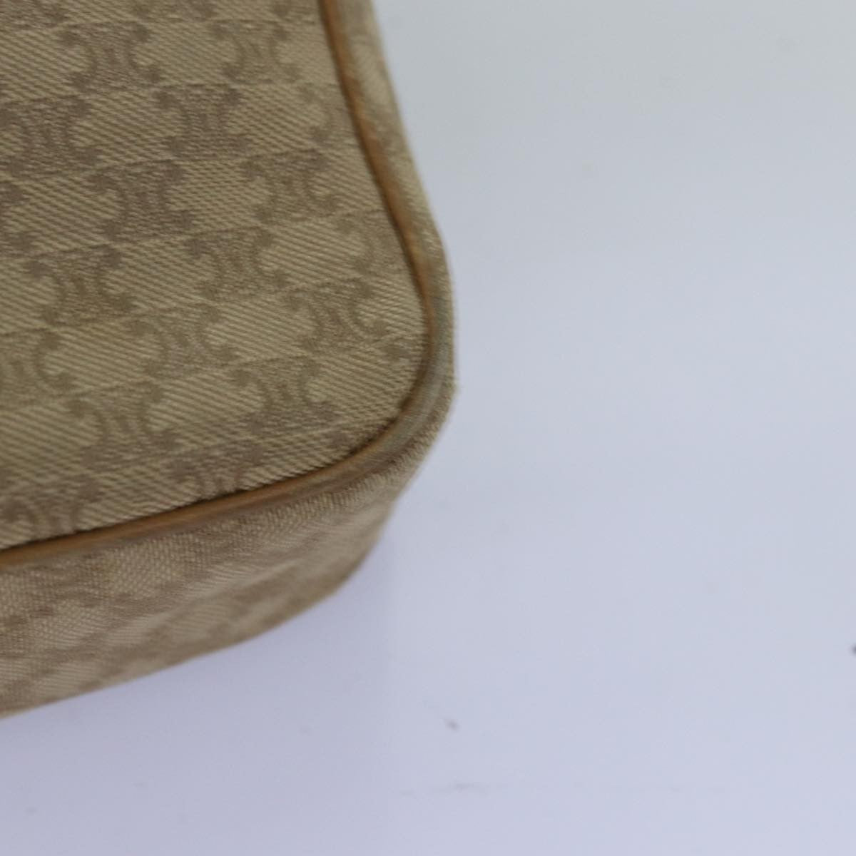 Celine Macadam Shoulder Bag Canvas, BEIGE, CANVAS, Shoulder bag