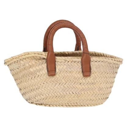 Chloe Marcie Basket Bag Raffia and Leather, BEIGE, WICKER, Handbag