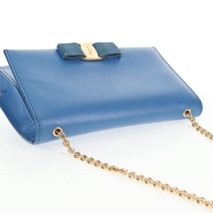 Salvatore Ferragamo Ginny Crossbody Bag Leather, BLUE, LEATHER, Shoulder bag