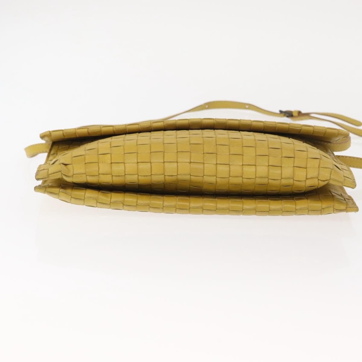 Bottega Veneta Intrecciato Leather, YELLOW, LEATHER, Shoulder bag