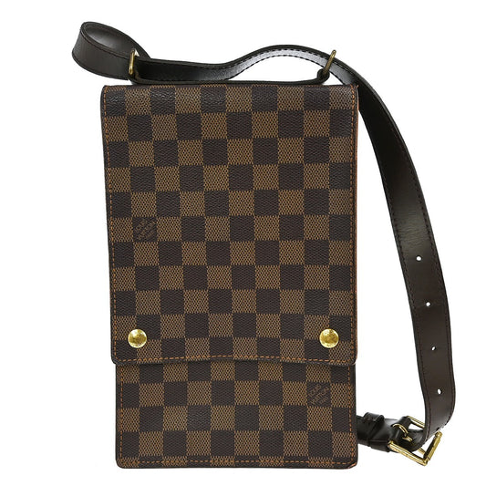 Louis Vuitton Portobello Messenger Damier, BROWN, CANVAS, Shoulder bag