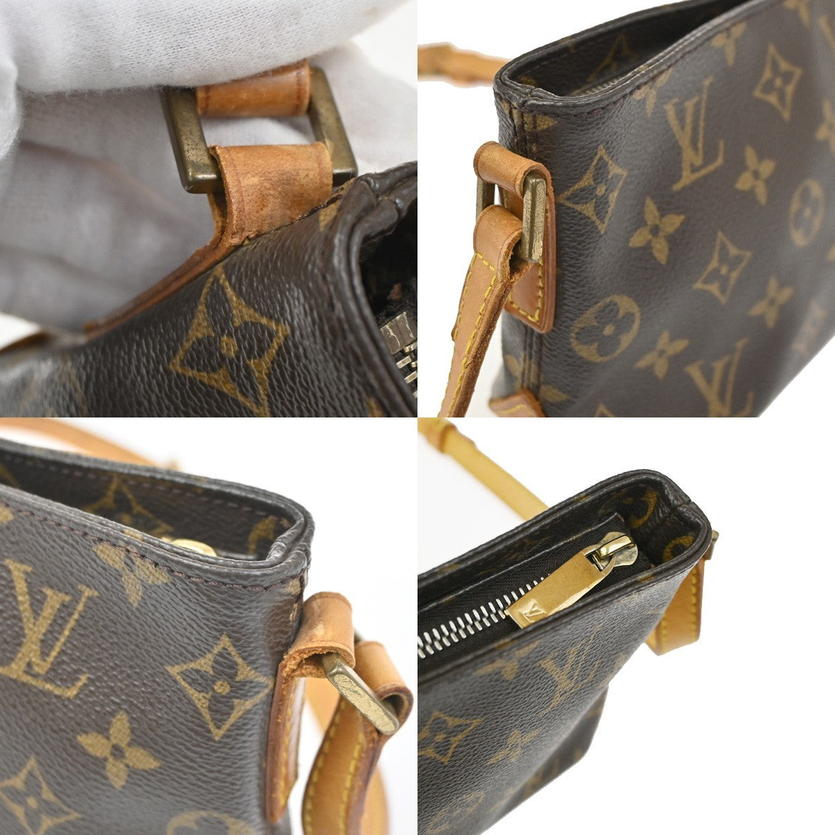 Louis Vuitton Trotteur Handbag Monogram Canvas, Brown, Canvas, Shoulder Bag