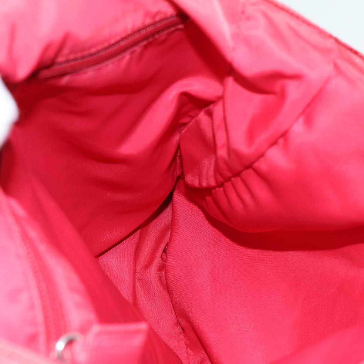 Prada Logo Flat Tote Bag. Nylon Tessuto, PINK, NYLON, Tote bag