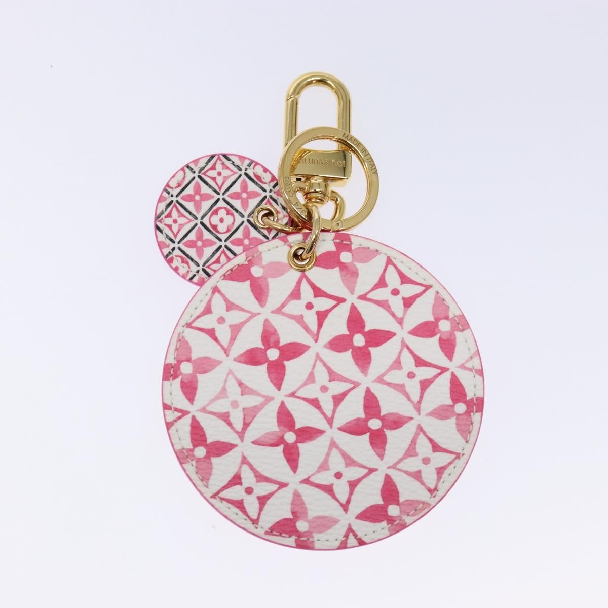 Louis Vuitton Illustre Bag Charm and Key Holder Spring in the City Monogram Giant Canvas, PINK, CANVAS, Charms and Keychains