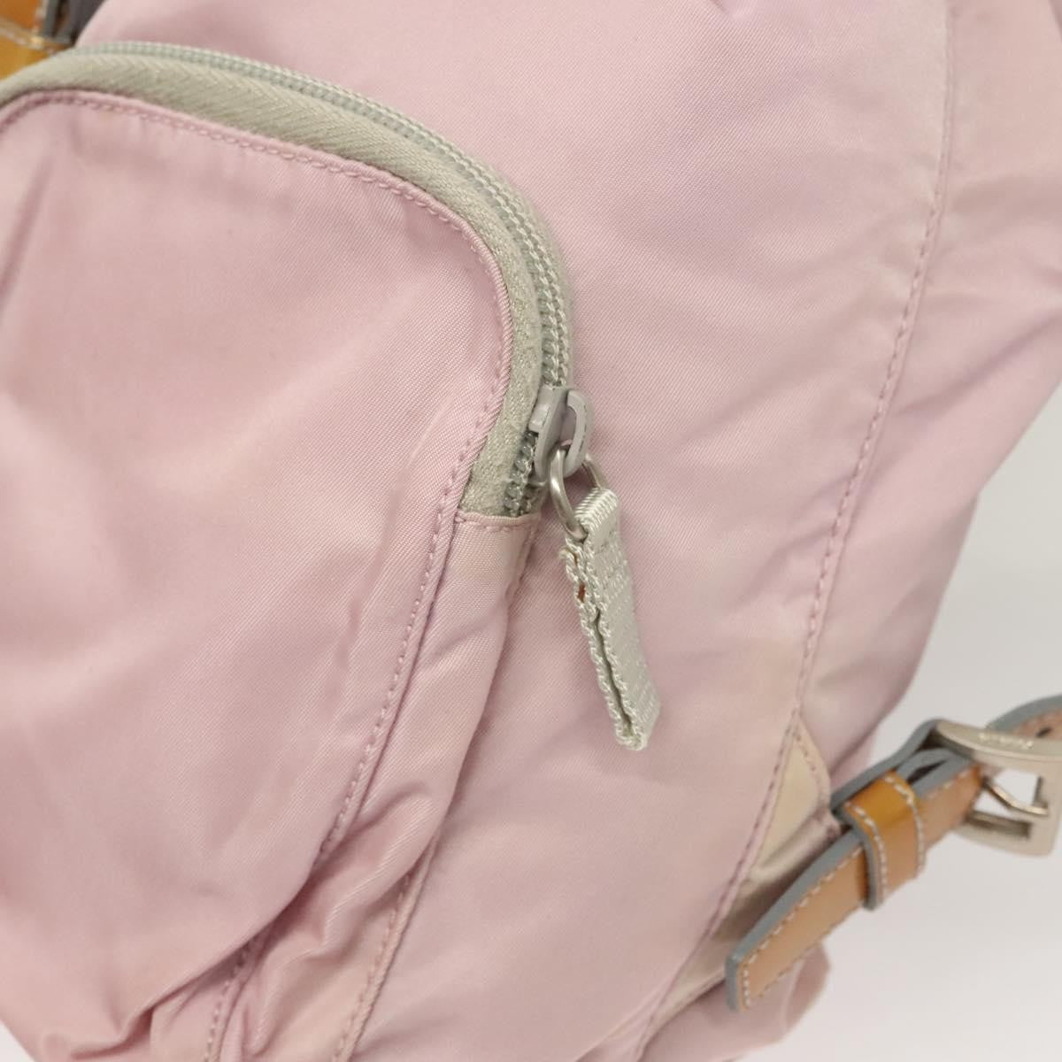 Prada Double Front Pocket Backpack Tessuto, PINK, NYLON, Backpack