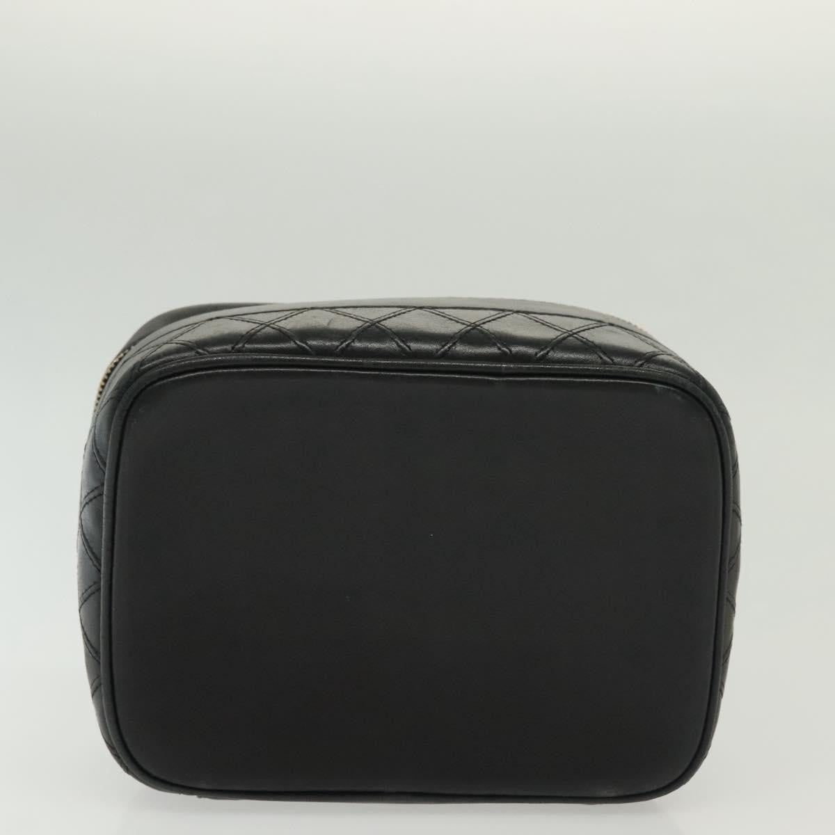 Chanel Vanity pouch Leather, BLACK, LEATHER, Toiletry Case