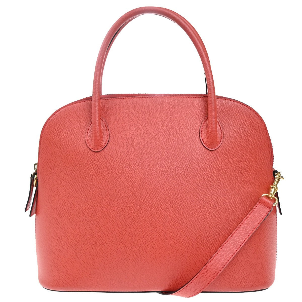 Celine Vintage Convertible Bowler Bag Leather, Red, Leather, Handbag