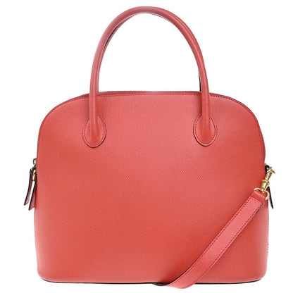 Celine Vintage Convertible Bowler Bag Leather, Red, Leather, Handbag