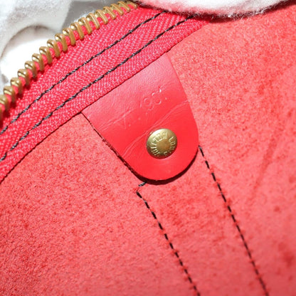 Louis Vuitton Keepall Bag Epi Leather, RED, LEATHER, Travel bag