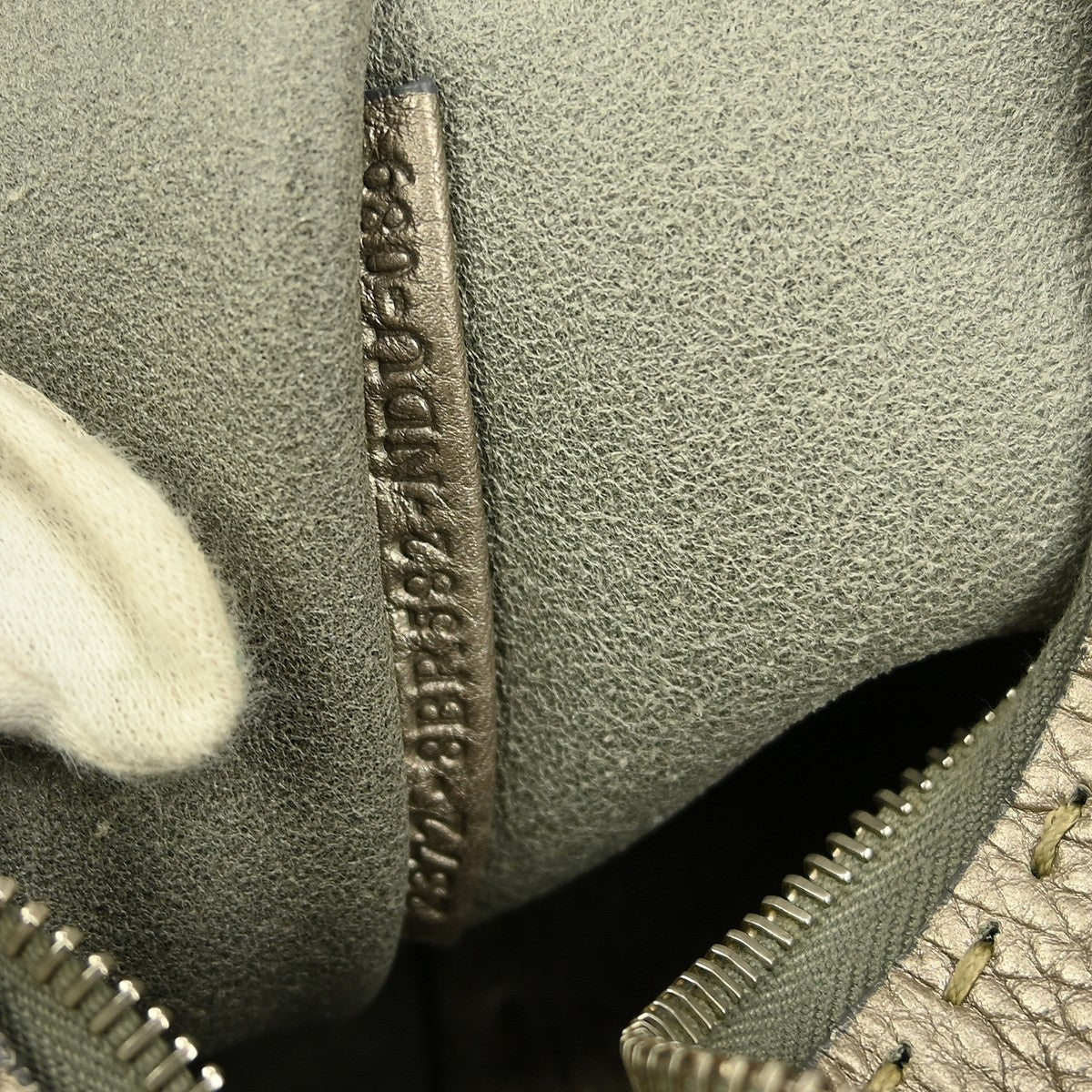 Fendi Selleria Logo Hobo Leather, GRAY, LEATHER, Handbag