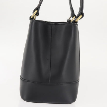 Burberry Vintage Tote Leather, BLACK, LEATHER, Tote bag